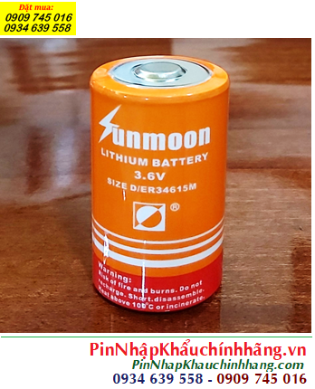 Pin ER34615M _Pin Sunmoon ER34615M; Pin nuôi nguồn Sunmoon ER34615M lithium 3.6v D 13500mAh